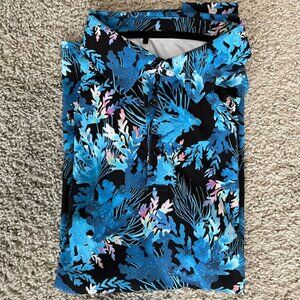 Scales Flower Print Polo Shirt